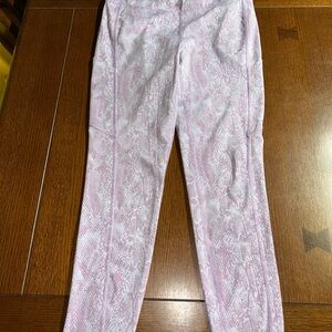 Pink Snake Print Leggings